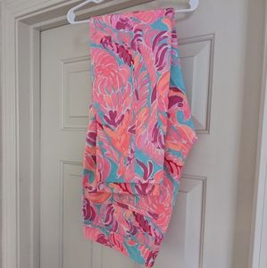 Poolside Blue Love Birds Kelly Skinny Ankle Pants